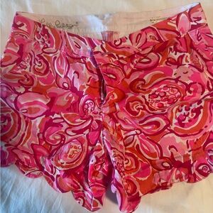 Lilly Pulitzer Pink Floral Shorts size 6 women’s buttercup shorts
